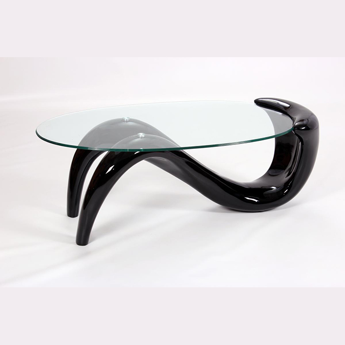 Pike Glass Top Coffee Table Available In Multiple Finishes - Click Image to Close